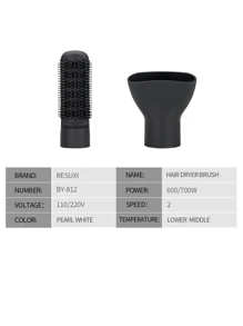 5 In 1 Magic Hair Style Hot Air Brush Hair Dryer Style Curler - Silver - View 11