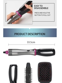 5 In 1 Magic Hair Style Hot Air Brush Hair Dryer Style Curler - Silver - View 10