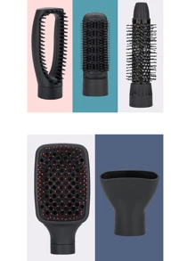 5 In 1 Magic Hair Style Hot Air Brush Hair Dryer Style Curler - Silver - View 5