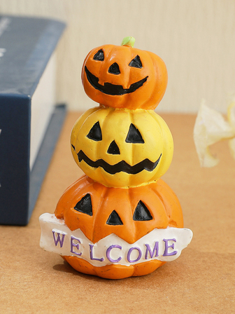 1入組萬聖節南瓜合成樹脂桌子裝飾用品歡迎裝飾品適用於節日