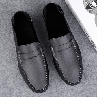 Men Slip On Stitching Detail Casual Loafers, Casual Outdoor Loafers