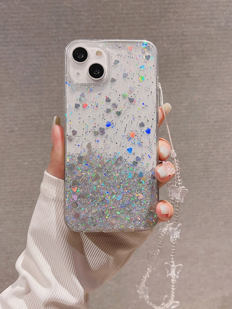 闪光渐变环氧手机壳，透明柔软 TPU 外壳，适用于 Iphone 16promax/16/16pro/16plus/15/15promax/15pro/15plus/11/12/13/14promax/Xs/Xr/11pro/11promax/12pro/12promax/13pro/13promax/7plus/14pro/14promax/14plus/7plus/8plus/8/Se2，极简闪光设计