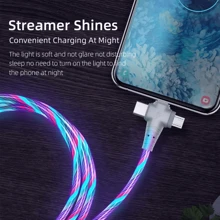 用一根電纜為您所有設備充電：適用於Micro/Type-C/8針三合一流光充電電纜 - 彩色 - 查看 3