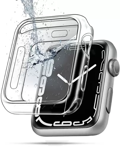 1 pieza de Funda protectora suave de TPU resistente a golpes y arañazos, compatible con Apple Watch Series Ultra/11/9/8/7/6/5/4/Se, de 40/41/42/44/45/46/49mm, para hombres y mujeres