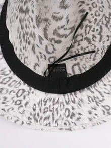 豹紋圖案星形裝飾牛仔帽