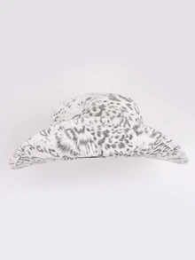 豹紋圖案星形裝飾牛仔帽