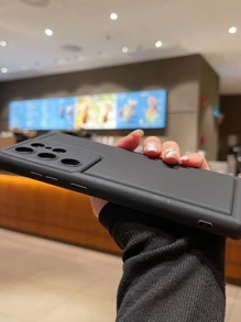 多巴胺太空气囊防摔手机壳，类肤质感，防指纹，国际版，非国内版 - 黑色 - 查看 3