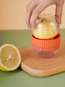 1入組多功能檸檬榨汁機,創意橘色榨汁機,手動榨汁器,手動橘色擠壓機榨汁機適用於家庭,廚房物品,廚房用具 - 橘色 - 查看 5