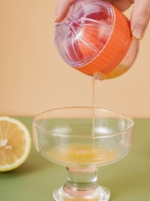 1入組多功能檸檬榨汁機,創意橘色榨汁機,手動榨汁器,手動橘色擠壓機榨汁機適用於家庭,廚房物品,廚房用具 - 橘色 - 查看 4