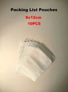 10pcs 8x12cm Packing List Pouches Packing Slip Envelope Pouches Clear Self-adhesive Top Loading Packing List OPP Packing List Bag - Clear - View 2