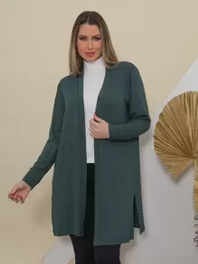 Women Cardigans - 綠色 - 查看 1