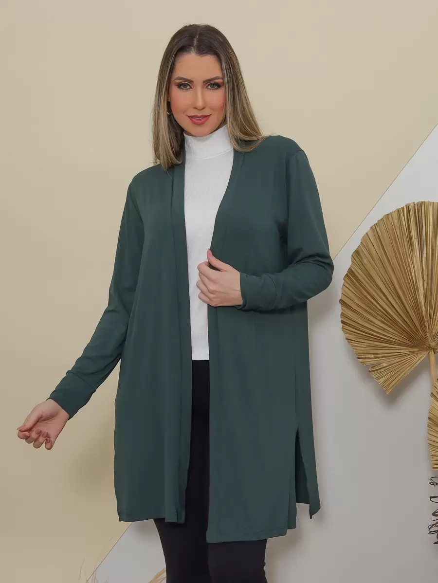 Women Cardigans - 綠色 - 查看 1