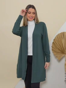 Women Cardigans - 綠色 - 查看 2