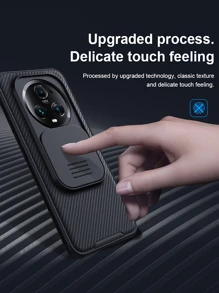 NILLKIN 1pc Case Compatible With Honor Magic 5 Pro / Honor Magic5, Premium Upgraded Shockproof Phone Cases With Slide Camera Cover - Black - View 3