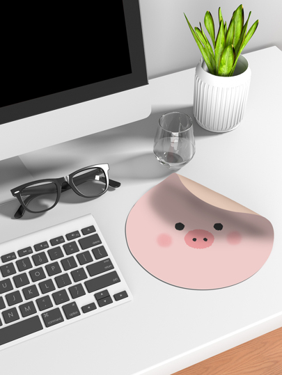 1pc Round Pig Print Mouse Pad
