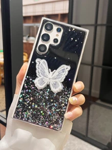 Black Lace Butterfly Anti-Fall Phone Case,International Version, Not The Domestic Version - Black - View 5