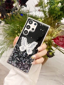 Black Lace Butterfly Anti-Fall Phone Case,International Version, Not The Domestic Version - Black - View 2