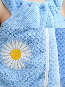 1条花卉刺绣浴巾 返校季 - 藍色 - 查看 3