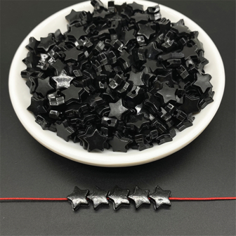 100 piezas 11mm con estrella acrílico rosario para Collar Pulsera Arete colgante DIY Fabricación de joyas Accesorios