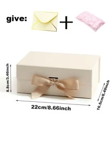 1pc Folding Gift Box, Gift Packaging Box, Saudi National Day Celebration Family & Friends Gift Wrapping Box, Universal Festival Gift Wrapping Valentine Day - Yellow - View 2