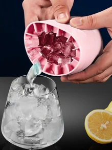 1入組多格冰球模具冰塊模具 - 粉色 - 查看 2