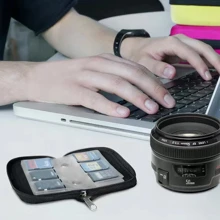 1 Miếng Có thể mang đi Thẻ nhớ Túi bảo quản , Thích hợp Đối với Thẻ SD , Cf Thẻ Lưu trữ Sự bảo vệ Hộp , Bao gồm 18 Thẻ SD Máy đánh bạc Và 4 Cf Thẻ Loại vỏ Cable Cái túi Số Đối với Làm Việc  , Du lịch , Trường học , Cao đẳng , Văn phòng - màu đen - Xem 2