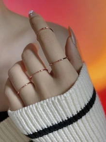 BALMORA 1 PC Tối Giản & Thời Trang Phong Cách Ins Bạc S925 Dây Vòng Vòng Cho Nữ, Quà Tặng - Hoa hồng vàng - Xem 2