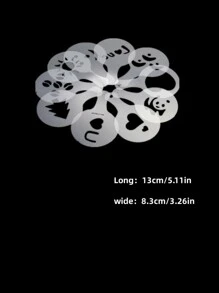 16pcs Cartoon Graphic Coffee Spray Template - Clear - View 2