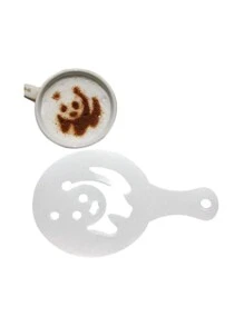 16pcs Cartoon Graphic Coffee Spray Template - Clear - View 7