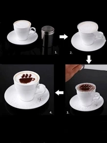 16pcs Cartoon Graphic Coffee Spray Template - Clear - View 3