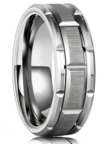 Nhẫn nam tối giản - Bạc - Xem 3