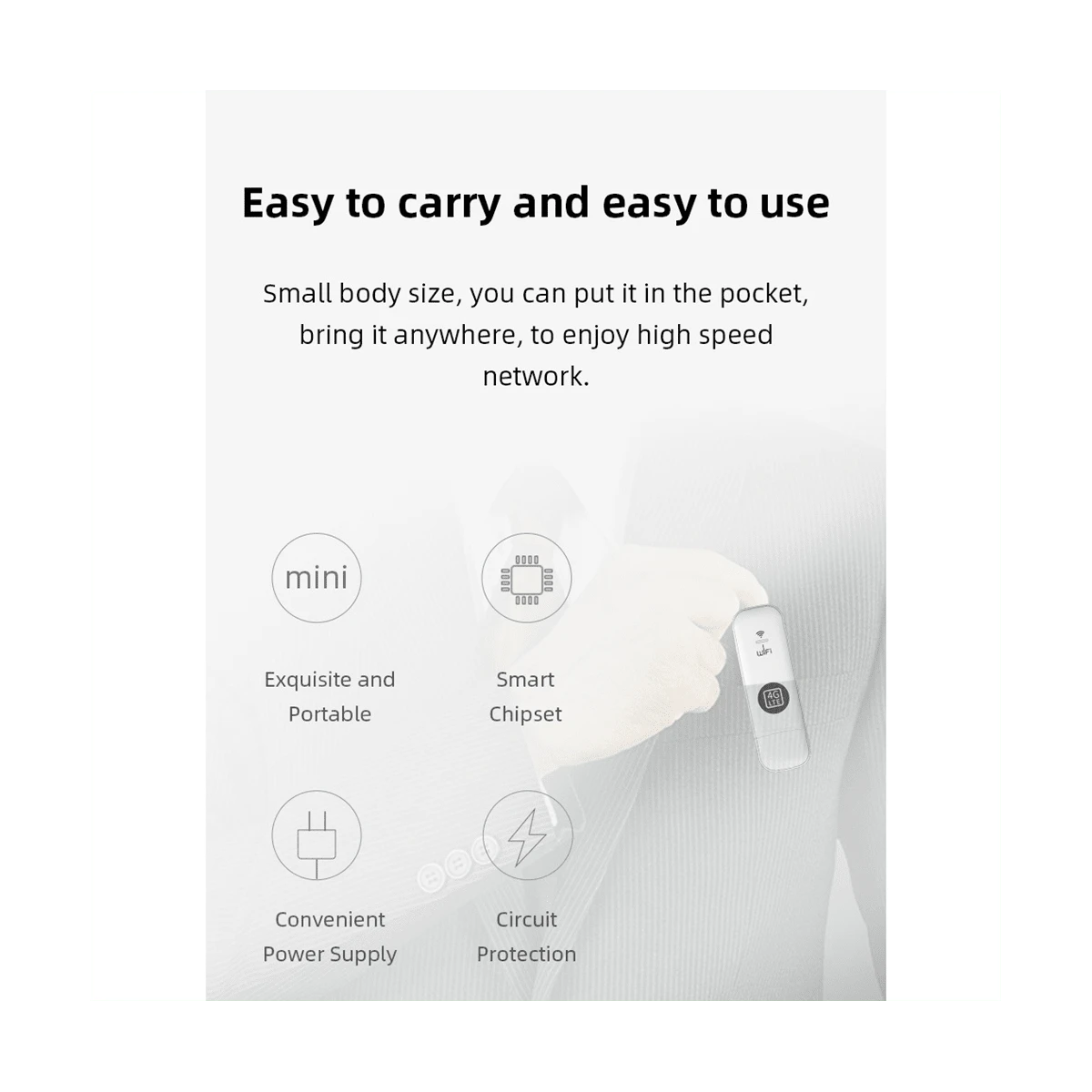 4G WiFi USB Dongle Mobile 150Mbps Modem Stick Sim Card Wireless Router USB 150Mbps Modem Stick Office,White - White - View 1