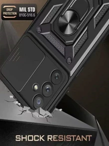 坚固耐用的手机壳，带指环支架，国际版，非国内版 - 黑色 - 查看 7