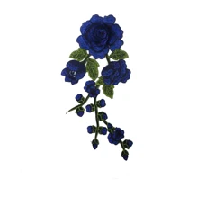 1入組花朵設計DIY補丁貼紙 - 寶藍色 - 查看 4