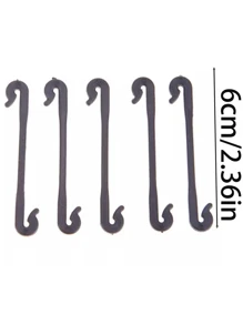 50pcs Plastic Plant Fixing Clip For Tomato Support & Grape Frame & Vineyard Mesh Buckle & Horticultural Agriculture Binding Line - Black - View 2