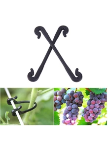 50pcs Plastic Plant Fixing Clip For Tomato Support & Grape Frame & Vineyard Mesh Buckle & Horticultural Agriculture Binding Line - Black - View 6