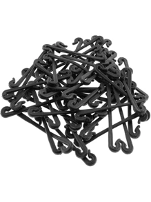 50pcs Plastic Plant Fixing Clip For Tomato Support & Grape Frame & Vineyard Mesh Buckle & Horticultural Agriculture Binding Line - Black - View 10