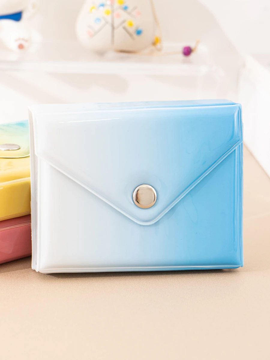 Korean Macaron Style Postcard & Photo Album Card Holder - Blue - View 1