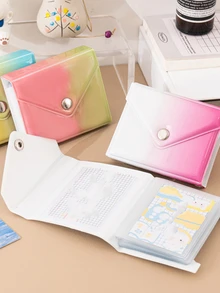 Korean Macaron Style Postcard & Photo Album Card Holder - Blue - View 3