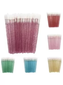 25 Lip Brush Glitter Para Pestañas, Labios ,Microblading - 4 - Multicolor - Ver 3