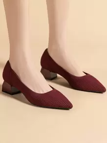 1雙女裝大碼高跟鞋,42/43 號 (鞋子較小,建議購買大一號尺碼) - 酒紅色 - 查看 2