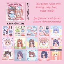 1 gói nhãn dán đồ họa hoạt hình - Hồng - Xem 2