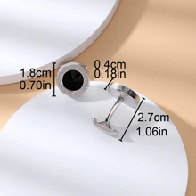 1對商業襯衫袖扣適合男士適用於商業套裝裝飾用品