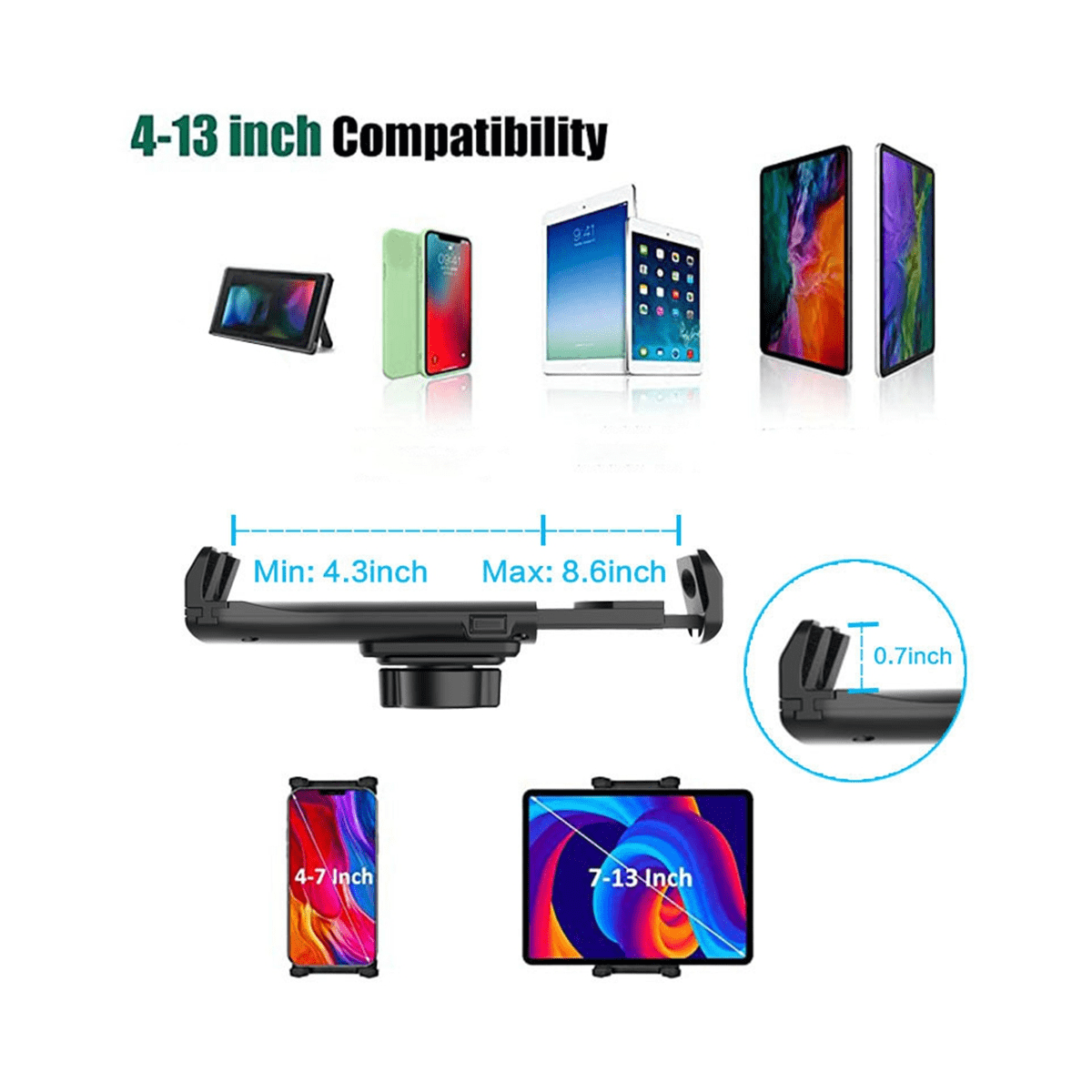 Phone Cup Holder 360 Adjustable Cup Holder Laptop Stand Tilt Bar