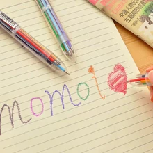 Bút Bi Nút Nhấn Sáng Tạo 6 Màu Cho Học Sinh Tiểu Học, Đồ Dùng Văn Phòng Phẩm, Bút Tạp Chí Nhiều Màu Sắc Cho Bé Gái - Nhiều màu - Xem 5