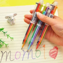 Bút Bi Nút Nhấn Sáng Tạo 6 Màu Cho Học Sinh Tiểu Học, Đồ Dùng Văn Phòng Phẩm, Bút Tạp Chí Nhiều Màu Sắc Cho Bé Gái - Nhiều màu - Xem 4
