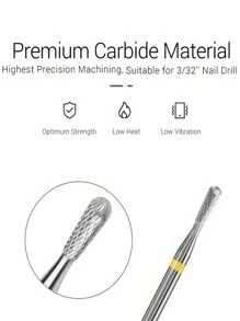 1件装钨钢铣刀钻头，美甲钻头，美甲抛光头，指甲锉，美甲机配件，美甲用品，美甲工具，美甲艺术工具，返校季，美甲，美甲工具（适用于贴片式美甲）