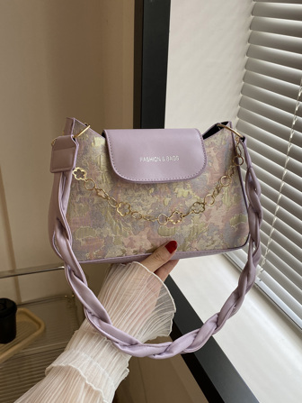 Contrast Color Women's Fashionable Shoulder Bag