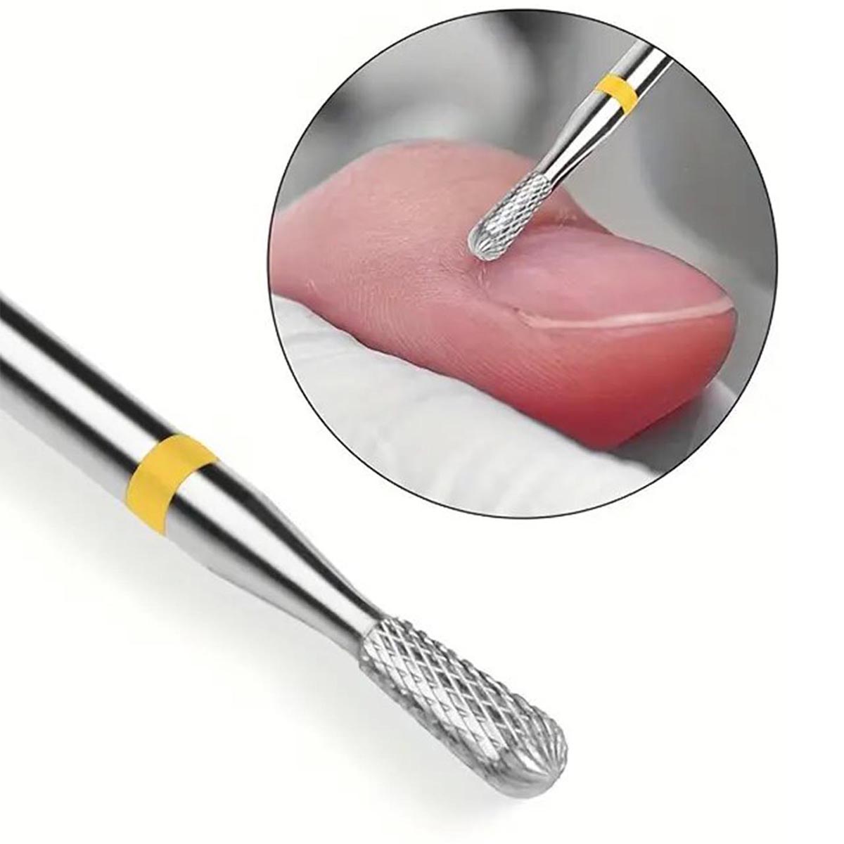 1PC Tungsten Carbide Milling Cutter Burrs, Nail Drill Bits, Nail Polishing Head Nail File Manicure Machine Nail Art Accessories,Nail Supplies,Nail Tools,Nail Art Tools,Back To School,Nails,Nail Tools For Press On Nails