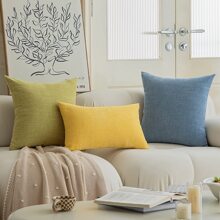 Một Vỏ Gối Trang Trí Họa Tiết Bầu Trời Đầy Sao Màu Xanh Sương Mù (Không Bao Gồm Lõi Gối), Vỏ Gối Chenille Vuông Thời Trang & Hiện Đại Để Sử Dụng Hàng Ngày Tại Nhà Trên Ghế Sofa, Giường, Ô Tô, V. V., Sử Dụng quanh Năm - Màu xanh bụi bặm - Xem 9